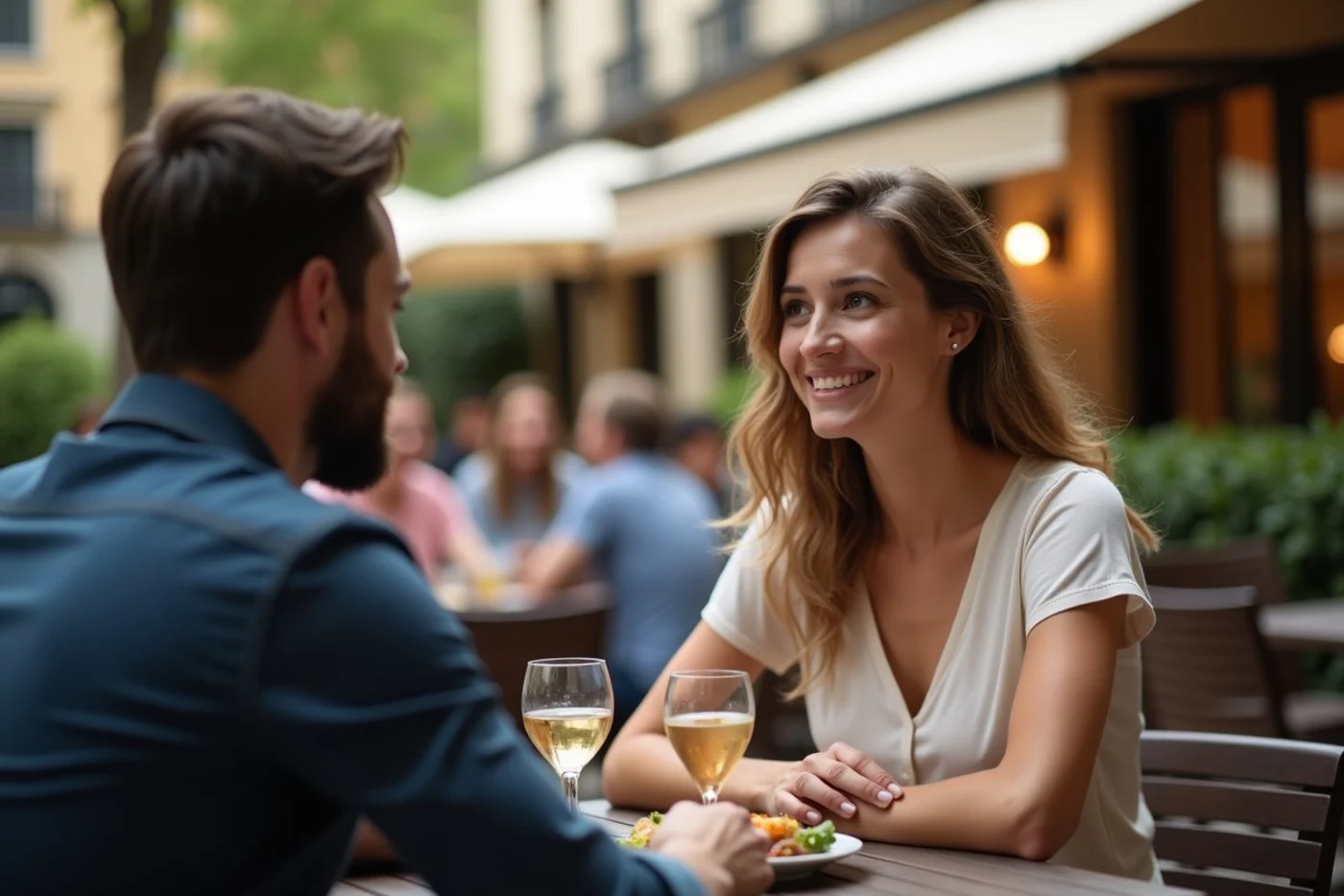 Conversation flows when each answer creates another opening - supporting editorial photograph