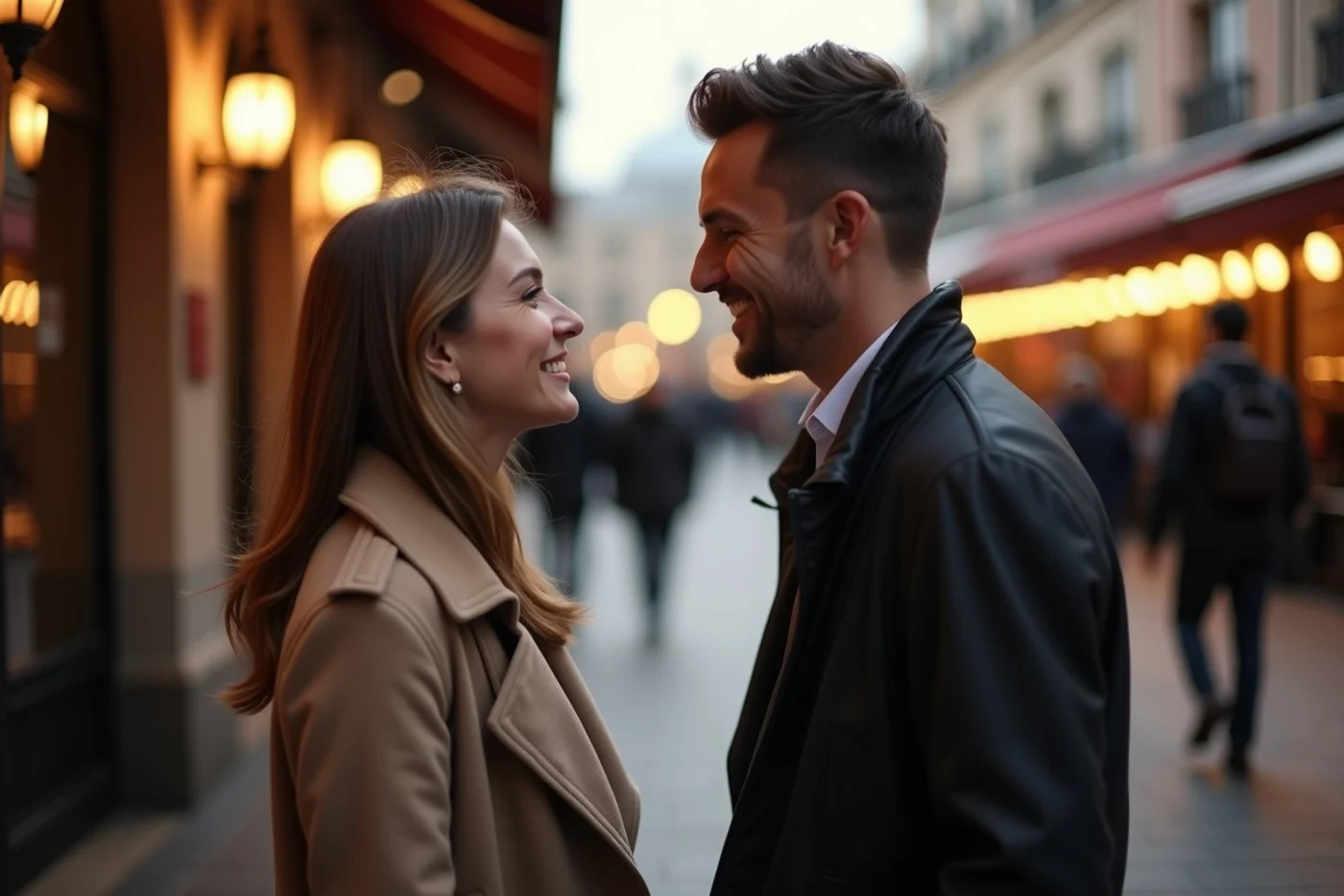 When to Kiss on a First Date - editorial photograph